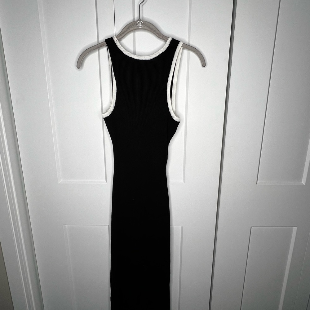 Unbranded Black and White Sleeveless Cut Out Bodycon Dress Women's Size Medium